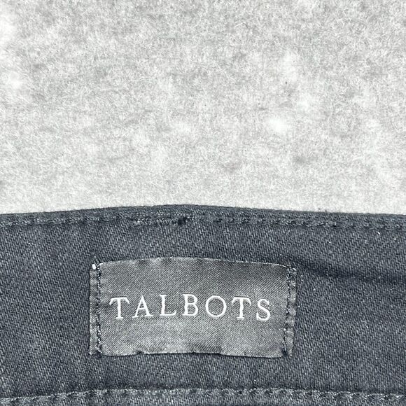 Talbots Straight Leg Black Denim Jeans Womens Size 10P Straight Leg High Waist - Picture 11 of 13